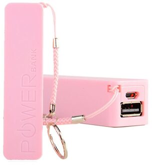 Emergency Power Bank 2600Mah Mini Power Bank Backup Batterij Oplaadbare Batterij Voor Iphone Samsung Xiaomi Huawei roze
