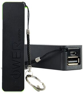 Emergency Power Bank 2600Mah Mini Power Bank Backup Batterij Oplaadbare Batterij Voor Iphone Samsung Xiaomi Huawei Stand Alone zwart