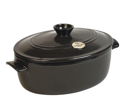 Emile Henry Braadpan Cookware Fusain 6 Liter Antraciet