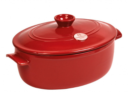 Emile Henry Braadpan Cookware Grand Cru 6 Liter Rood