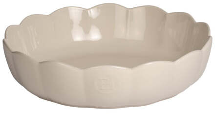 Emile Henry Madeleine Schaal rond gegolfd - Ø270mm - H 65mm - Argile Creme