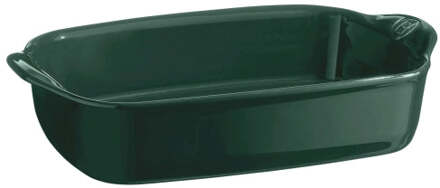 Emile Henry Schaal rechthoekig - 290x190mm - Cèdre Donkergroen