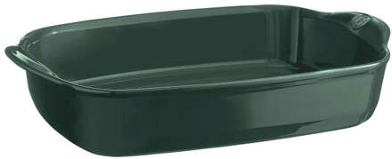 Emile Henry Schaal rechthoekig - 420x270mm - Cèdre Donkergroen
