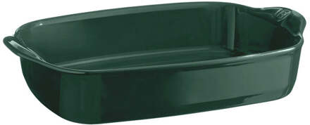Emile Henry Schaal rechthoekig E-box - 360x230mm - Cèdre Donkergroen