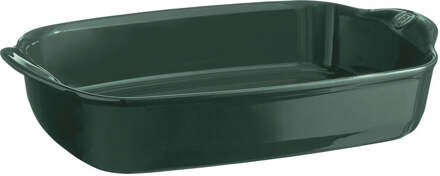 Emile Henry Schaal rechthoekig E-box - 420x270mm - Cèdre Donkergroen