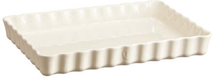 Emile Henry Taartvorm diep rechthoekig - 340x240mm - Argile Crème
