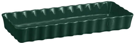 Emile Henry Taartvorm lang rechthoekig - 360x150mm - Cèdre Donkergroen