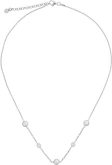 'Emilia' Dames 925 Sterling Zilveren Halsketting - Zilver ZK-7380 - One Size