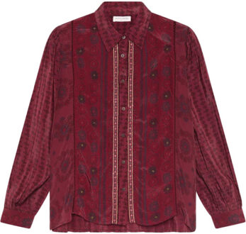 Emilie blouse bordeaux Rood - M
