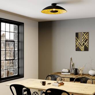 Emilienne plafondlamp, zwart/goud, metaal, Ø 60 cm zwart, goud