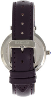 Emily Moeder-van-Parels Leren Horloge - maat Paars