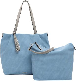 Emily & Noah Elke Cityshopper L smoke blue damestas Blauw - H 35 x B 45 x D 15 cm