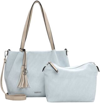 Emily & Noah Elke Cityshopper Medium lightsky schoudertas dames Blauw - H 26 x B 39 x D 14 cm