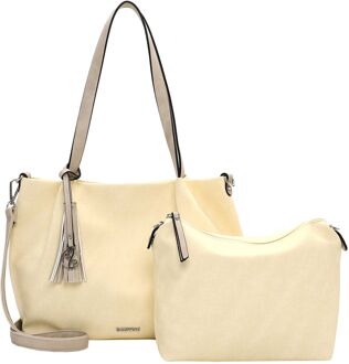 Emily & Noah Elke Cityshopper Medium lightyellow schoudertas dames Geel - H 26 x B 39 x D 14 cm