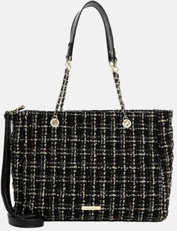 Emily & Noah Hannelore shopper black/beige Zwart