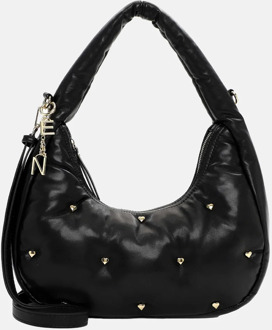 Emily & Noah heart studs Heaven buideltas black Zwart