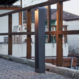 Emima LED tuinpadverlichting van aluminium 100 cm donkergrijs
