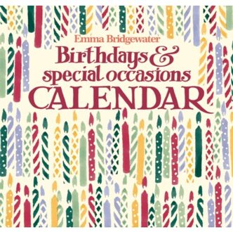 Emma Bridgewater Birthday Candles Perpetual Midi Calendar 2025 - Calendars, Carousel