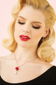 Emma Rose parelketting in rood Rood/Zilver
