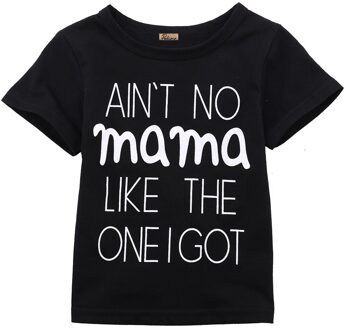 Emmababy Leuke Peuters Baby Jongens Meisjes Katoenen Zwarte T-shirt Tops Casual Kleding Zomer Kleding Tee 24M