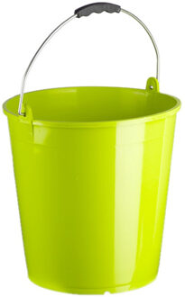 Emmer lime groen 15 liter 32 x 31 cm schoonmaakartikelen - Emmers