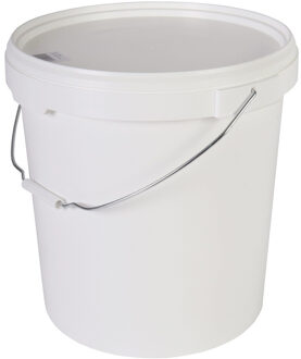 Emmer met deksel en handvat - Wit - 30 liter - Huishouden - Tuinieren - Emmers - Opslag