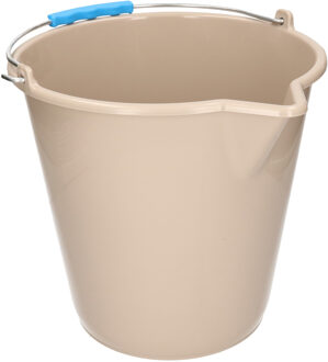 Emmer - met schenktuit - 12L - mokka - schoonmaakemmer