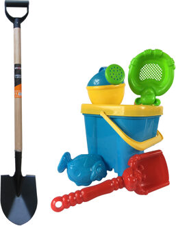Emmersetje - zandkasteel - 6-delig incl grote schep - multi kleur - Strand/zandbak speelgoed
