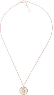 'Emmila' Dames 925 Sterling Zilveren Ketting met Hanger - Roze ZH-7287 Rosé