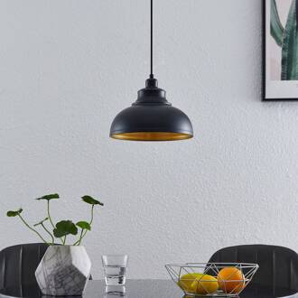 Emna hanglamp, 1-lamp, zwart-goud zwart, goud