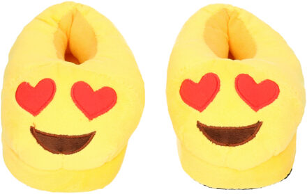 Emoticon sloffen hartjes ogen voor kinderen 25-27