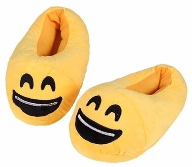 Emoticon sloffen lach voor kinderen 36-38