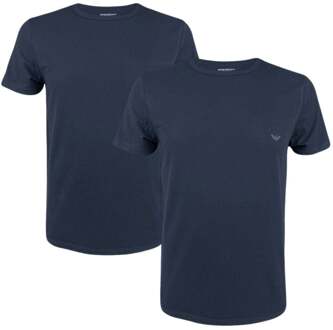 Emporio Armani 2-Pack Stretch Katoenen T-Shirts - Blauw Emporio Armani , Blue , Heren - Xl,L,M