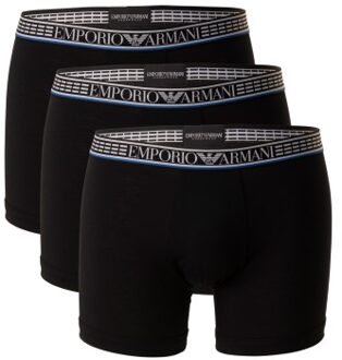 Emporio Armani 3 stuks Soft Touch Eco Fiber Boxer * Actie * Zwart - Large