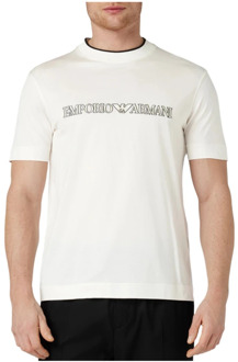 Emporio Armani 3D1Td4 1Juvz Logo T-Shirt Emporio Armani , White , Heren - Xl,S