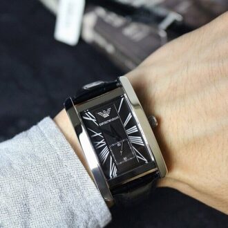 Emporio Armani AR0143 Klassiek Zwart Herenhorloge - One Size