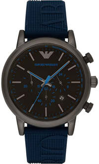 Emporio Armani AR11023 herenhorloge Navy/blauw - One Size