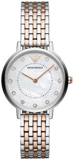 Emporio Armani AR11094 dameshorloge Zilver en roségoud - One Size