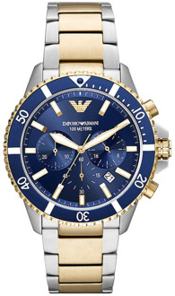 Emporio Armani Ar11362 - Heren Chronograaf Horloge Emporio Armani , Blue , Heren - ONE Size