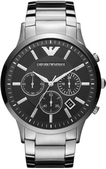 Emporio Armani Ar2460 Roestvrijstalen Horloge - Elegant en Modieus Emporio Armani , Gray , Unisex - ONE Size