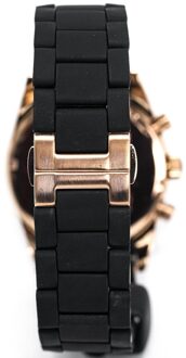 Emporio Armani AR5906 Dames Sportivo Horloge Roségoud Zwart