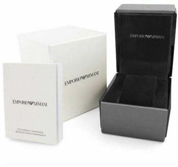 Emporio Armani AR60005 Automatisch Zilveren Wijzerplaat Herenhorloge Bruin - One Size