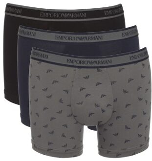 Emporio Armani Armani Cotton Knit Boxer 6 stuks Zwart,Blauw,Versch.kleure/Patroon,Grijs - Small,Medium,Large,X-Large,XX-Large