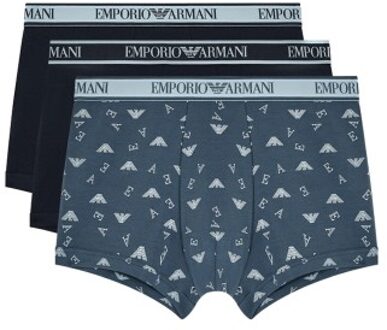 Emporio Armani Armani Logo Boxer Briefs With Core Logo Waistband 3 stuks Versch.kleure/Patroon,Blauw - Medium,Large,X-Large,XX-Large