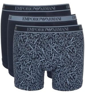 Emporio Armani Armani Logo Boxer With Long Leg 3 stuks * Actie * Blauw - Small,Medium,Large,X-Large