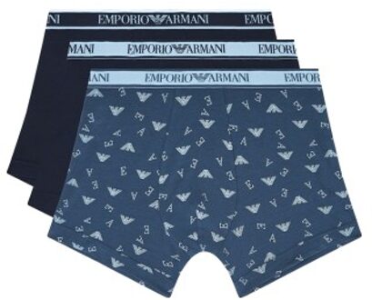 Emporio Armani Armani Logo Boxer With Long Leg 3 stuks Blauw,Versch.kleure/Patroon - Small,Medium,Large,X-Large