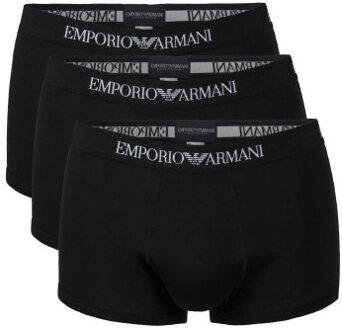 Emporio Armani Armani Pure Cotton Trunks 9 stuks Zwart,Versch.kleure/Patroon,Blauw,Grijs - Small