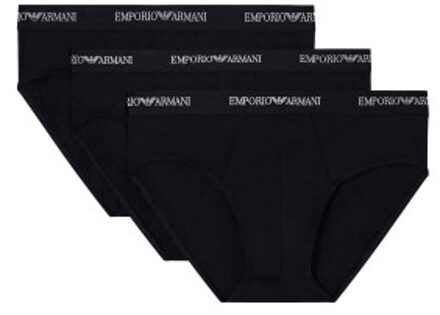 Emporio Armani Armani Stretch Jersey Briefs 3 stuks Zwart,Wit,Blauw - Small,Medium,Large,X-Large,XX-Large