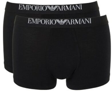 Emporio Armani Armani Viscose Jersey Boxer 2 stuks Zwart - Small,Medium,Large,X-Large