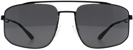 Emporio Armani Aviator Heren Mat Zwart Donkergrijs EA2139